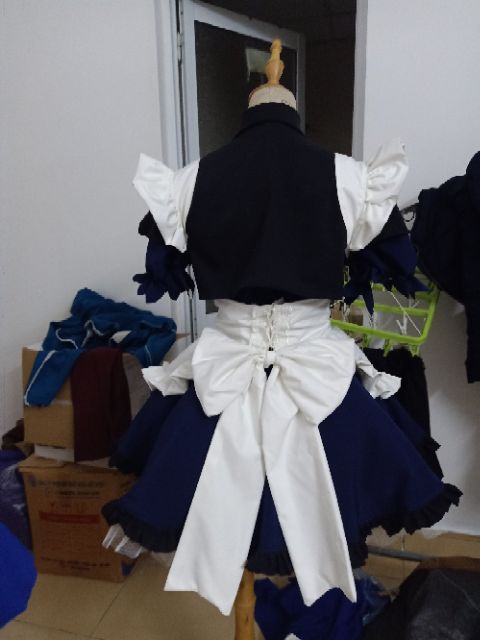 trang phục hầu gái xanh đen kèm găng và bờm | BigBuy360 - bigbuy360.vn