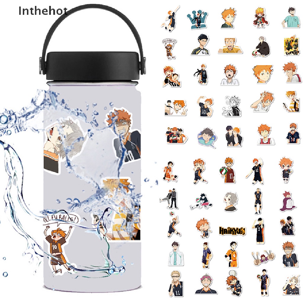 Set 52 Miếng Dán Trang Trí Vali / Ván Trượt Họa Tiết anime