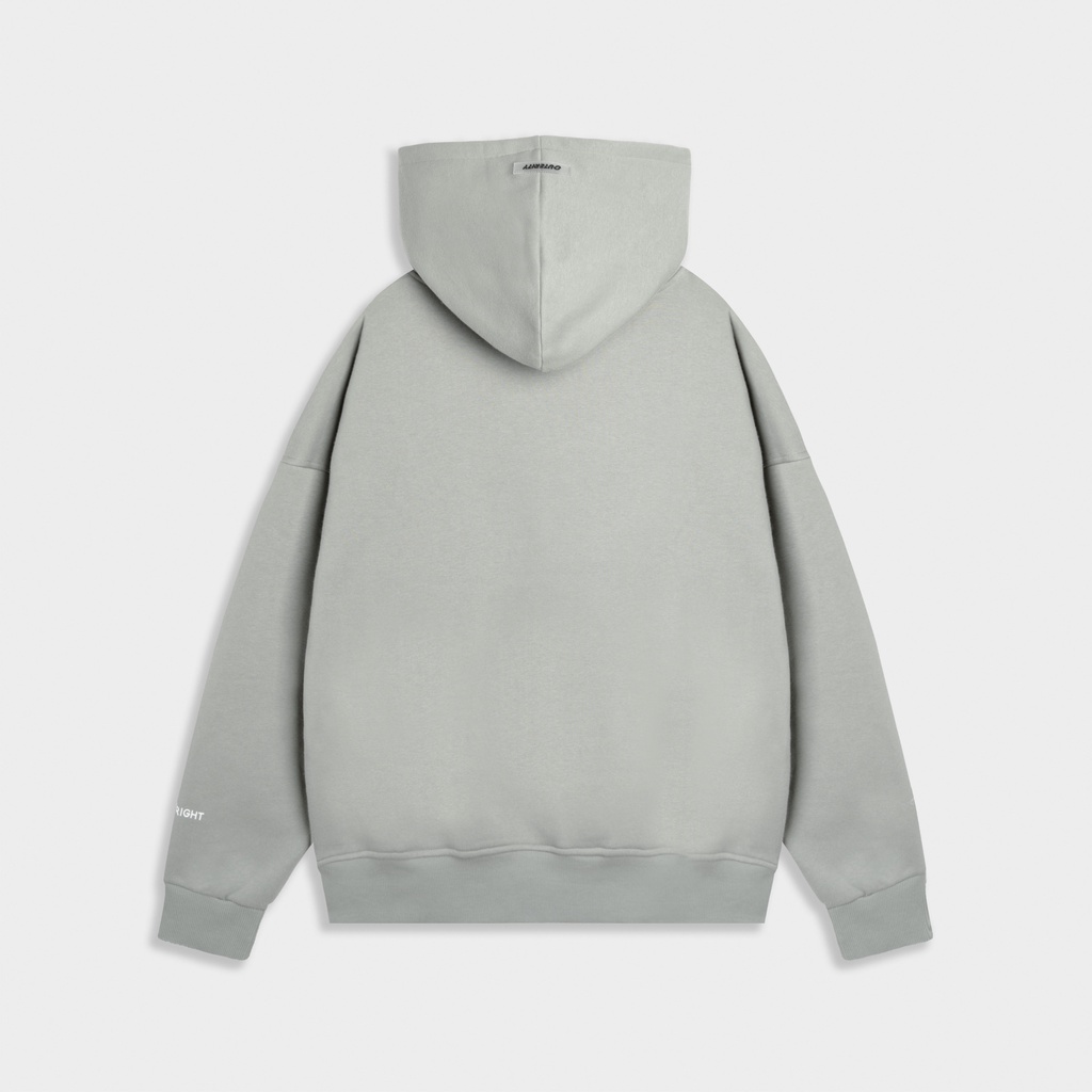 Áo Khoác Hoodie Outerity Mini Signature / Màu xám gân Nỉ bông ORP213