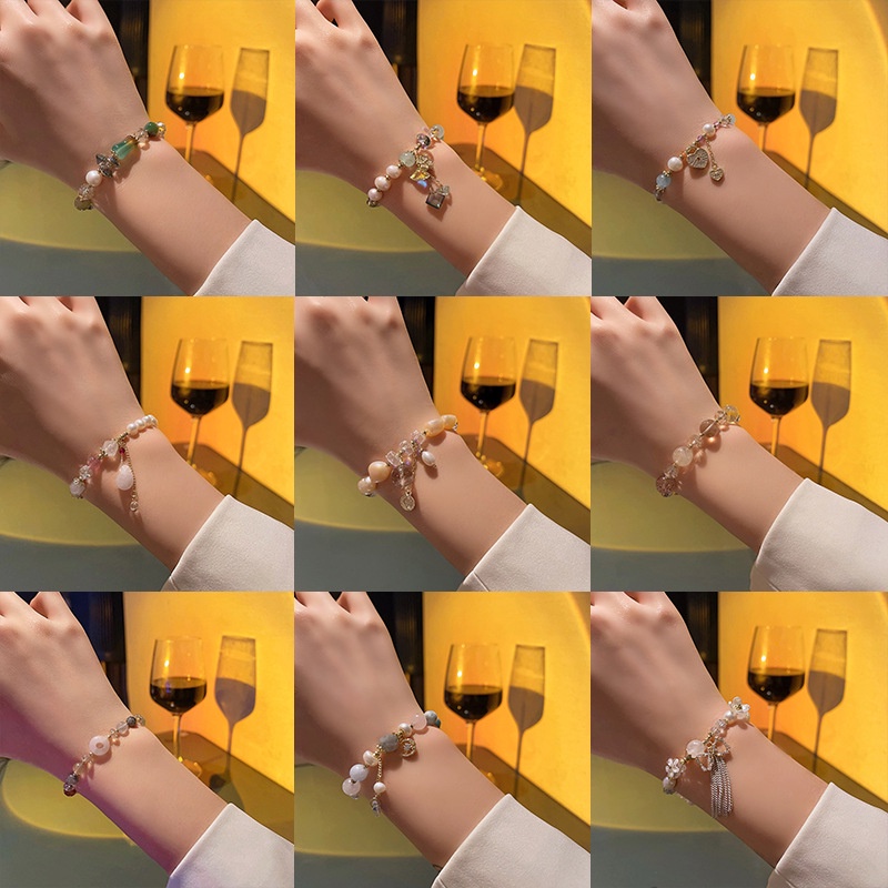 Vòng Đeo Tay Đính Hạt Ngọc Trai Siêu Lấp Lánh Thời Trang Năm 2022 Cho Nữ