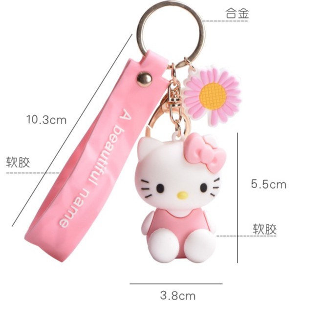 [Mã LIFEBOOK2 giảm 10% đơn 0Đ] Móc Chìa Khóa Cặp Đôi Hello Kitty Xinh Xắn,Chất Liệu PVC Cao Cấp