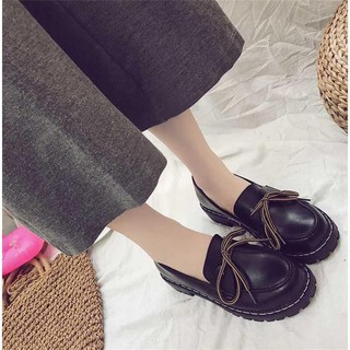 E3[SẴN BÓNG 38] Giày lười ulzzang dây nâu (nên lùi 1 size)