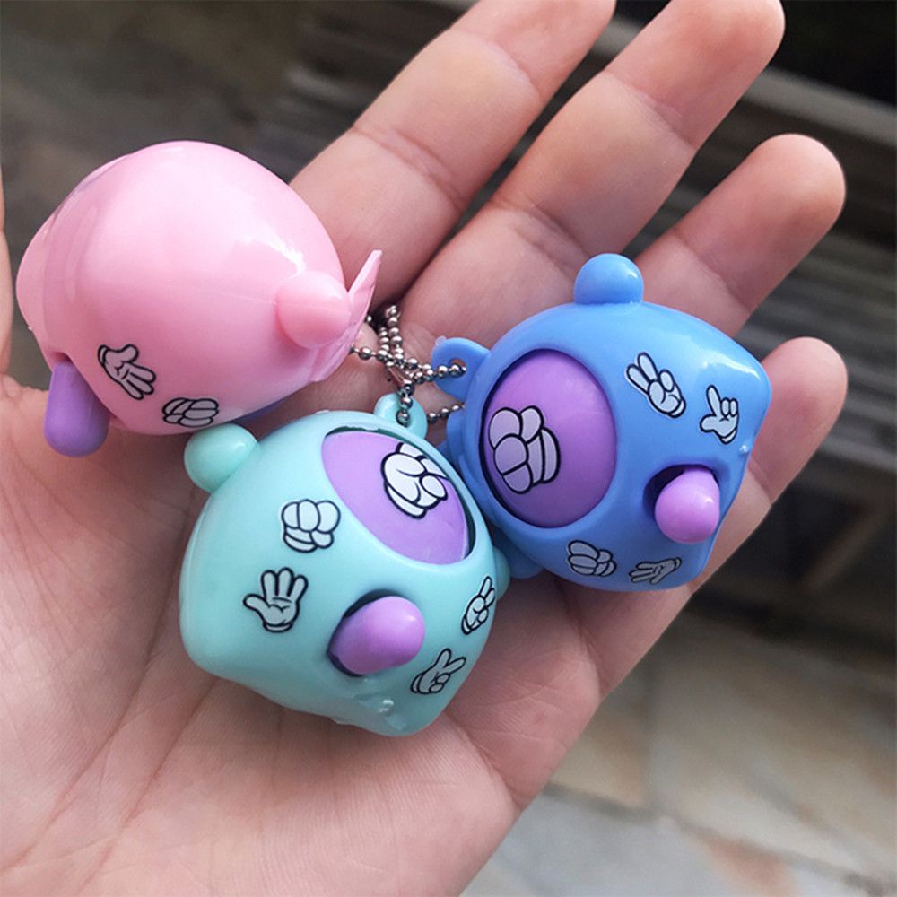 Móc khóa đồ chơi hình quả trứng mini bằng nhựa màu sắc ngẫu nhiên độc đáo