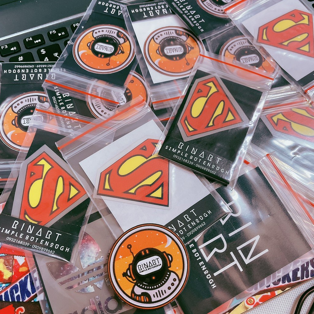 [Quà tặng] - Sticker Nasa Rinart dán trang trí laptop, vali, mũ bảo hiểm, ván trượt, guitar...