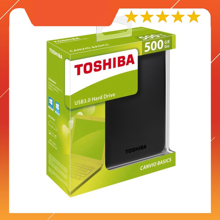 XẢ KHO -  Ổ cứng di động Toshiba Canvio Ready 500Gb USB3.0 Đen BTC01