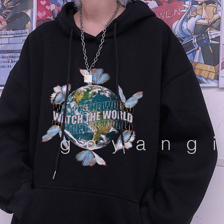 Áo hoodie goyangi Hình Bướm trending oversize phong cách hàn quốc