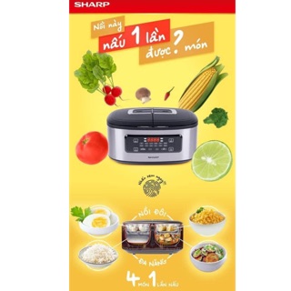 Nồi đôi đa năng Sharp Twin Cooker
