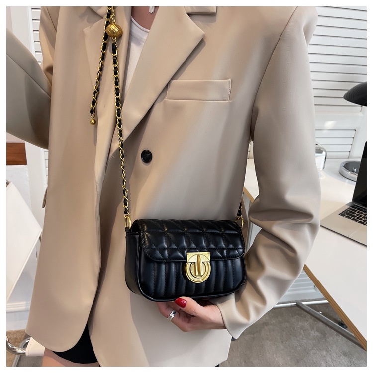 Túi xách nữ, túi đeo chéo da trám khóa xoay tròn thời trang cao cấp