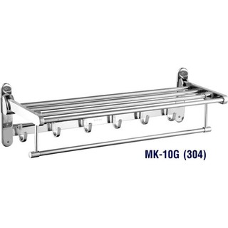 Giá treo khăn tắm đa năng kệ giá treo khăn tầng inox 304 - máng khăn - kệ vắt khăn inox 304 mk 10g
