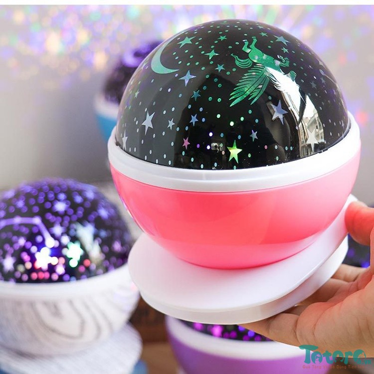Đèn ngủ chiếu sao bầu trời tự xoay 360 độ