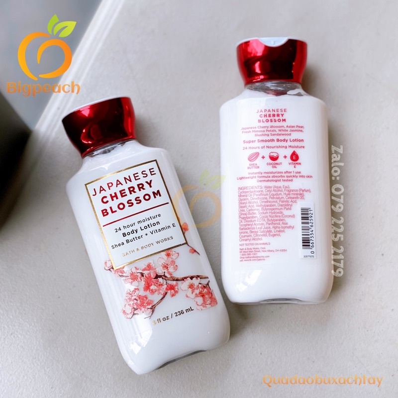 Sữa Dưỡng Thể Hoa Anh Đào Bath & Body Works Japanese Cherry Blossom Của Mỹ (236ml) | Body Lotion USA