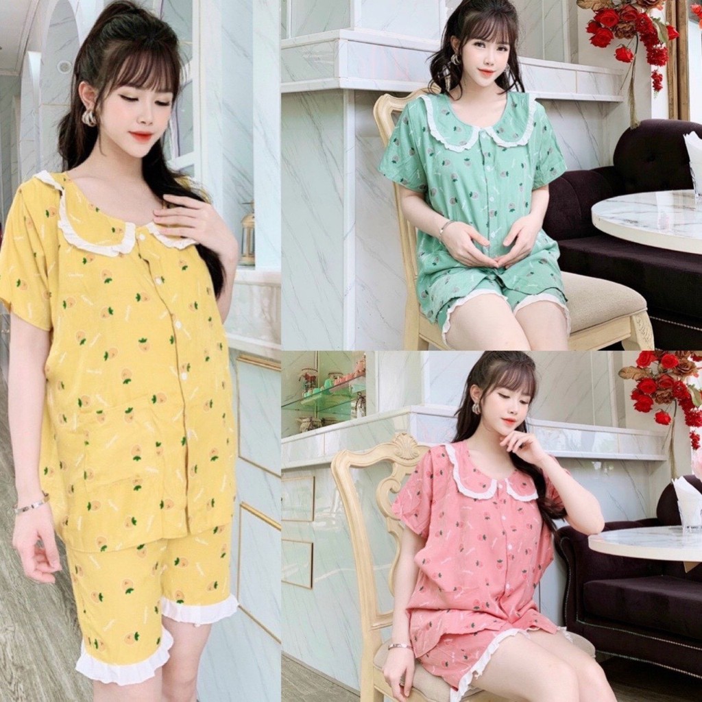 Bộ đồ bầu LỬNG chất đũi mát mẻ, thoáng mát nhiều màu sắc họa tiết cute BĐ829
