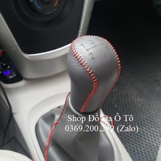 [Free ship] Bọc da cần số xe Ford Focus số sàn da bò handmade, hàng việt chất lượng