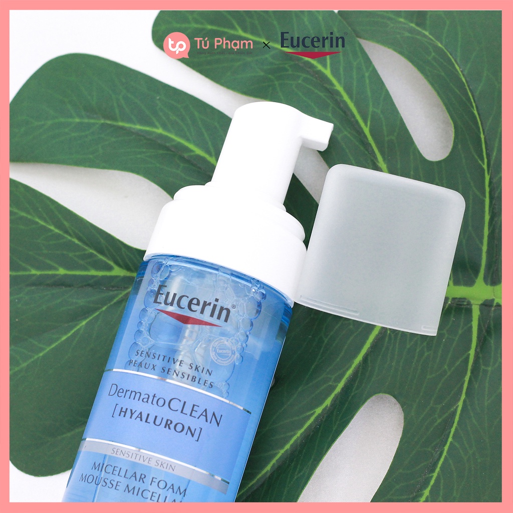 Tẩy Trang Eucerin DermatoClean Hyaluron Micellar Foam Sensitive Skin 150ml