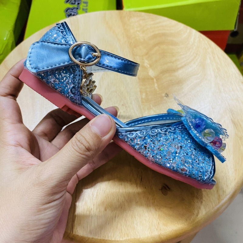 Giày công chúa elsa cho bé gái 2-10 tuổi kiểu dáng sandal đi học, đi chơi