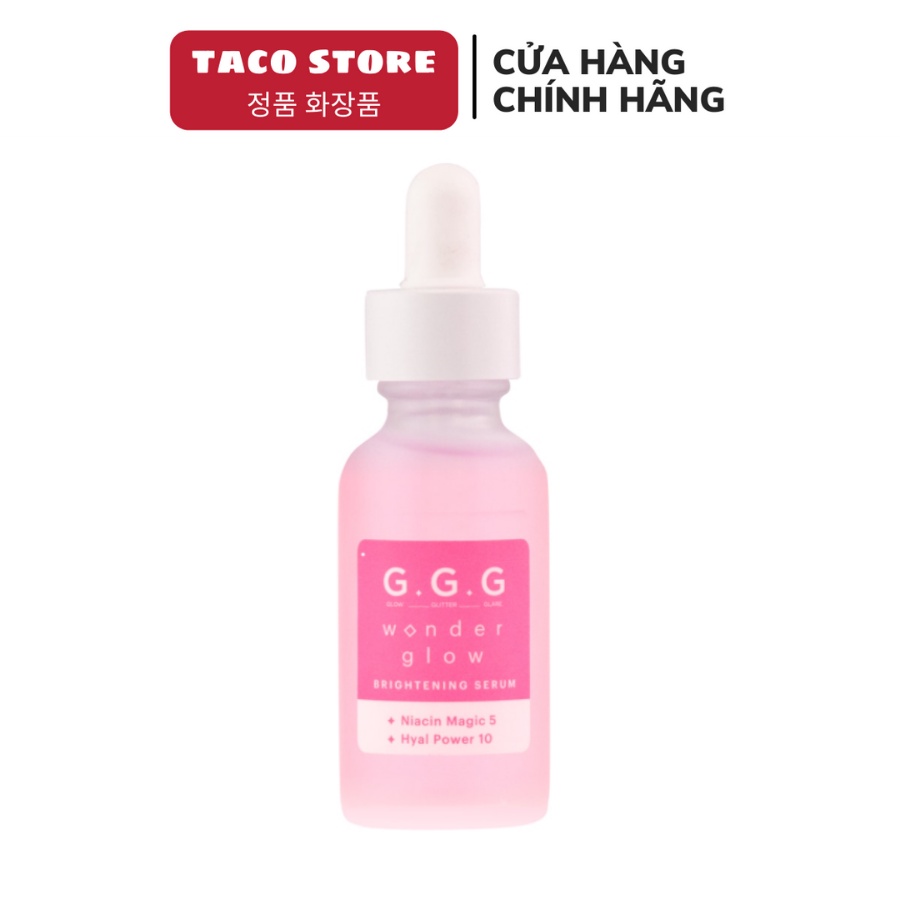 Tinh Chất Dưỡng GGG HA và Niacinamide Wonder Glow Brightening Serum 30ml