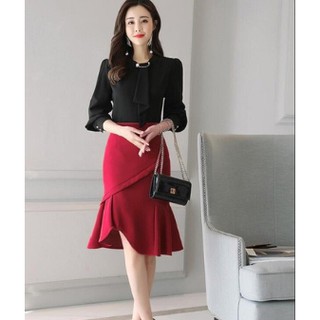Chân váy công sở đuôi cá cách điệu