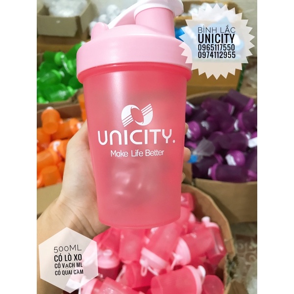 Bình Lắc Unicity - 500ml - Có Quai Cầm - Có Loxo - Logo Xịn
