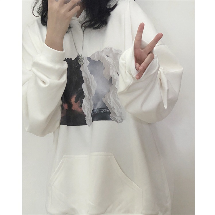 Xiaozhainv Áo Khoác Hoodie Tay Dài Dáng Rộng Kiểu Hàn Quốc Thời Trang Mùa Thu Cho Nữ | BigBuy360 - bigbuy360.vn