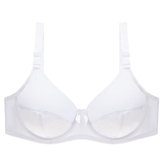 Women Large Cup Solid Color Bow Bra Underwired Push Up Full Coverage Underwear Áo ngực