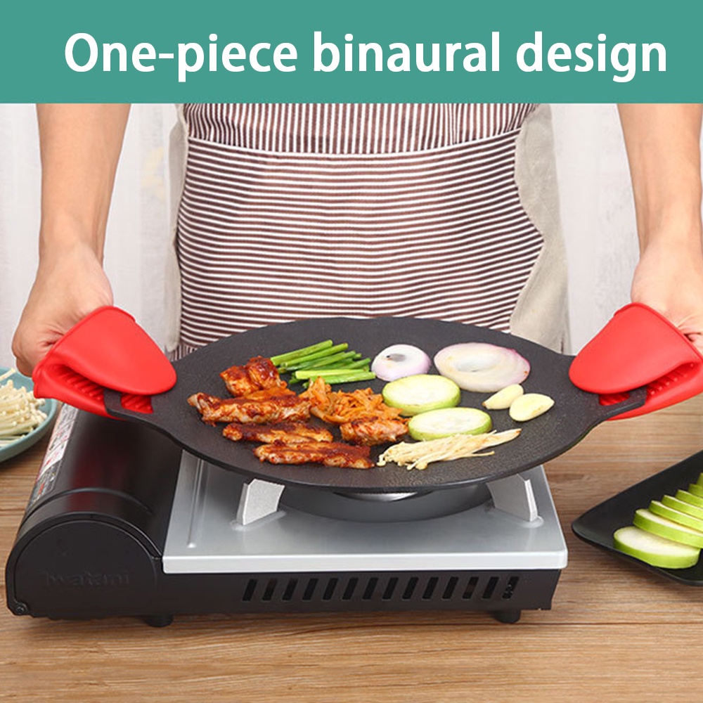 Chảo Đá Tròn Nướng Thịt Bbq Không Dính Phong Cách Hàn Quốc