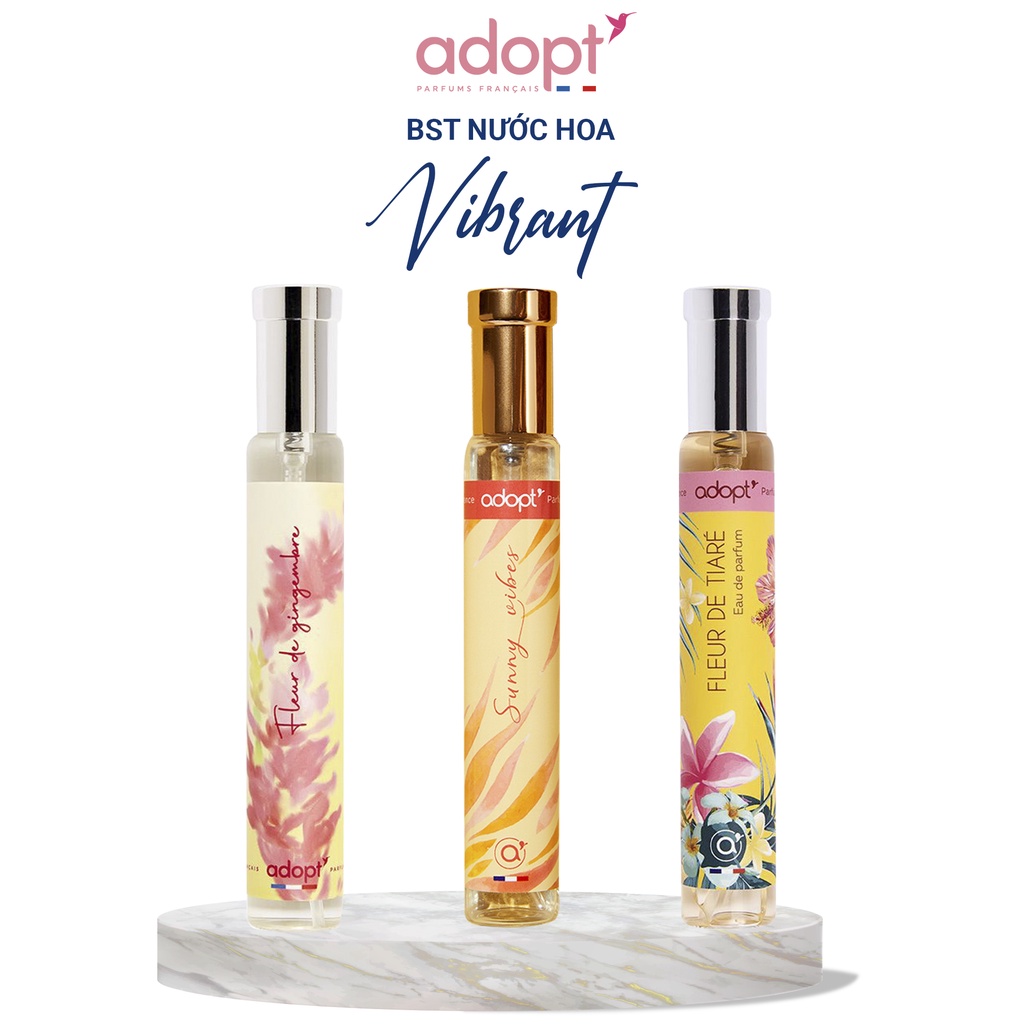 Nước hoa nữ Adopt BST ViBrant tinh dầu thơm chính hãng Pháp thơ mộng dịu dàng lưu hương đến 12 tiếng