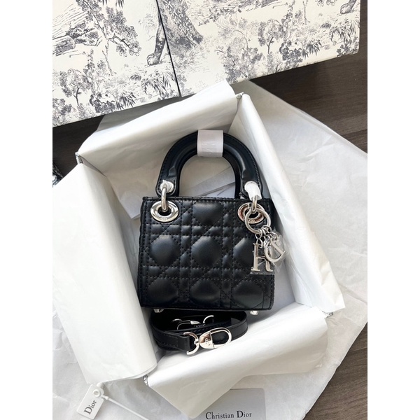 Túi MINI Da lì Tag bạc Size 14  Fullbox bill túi vải