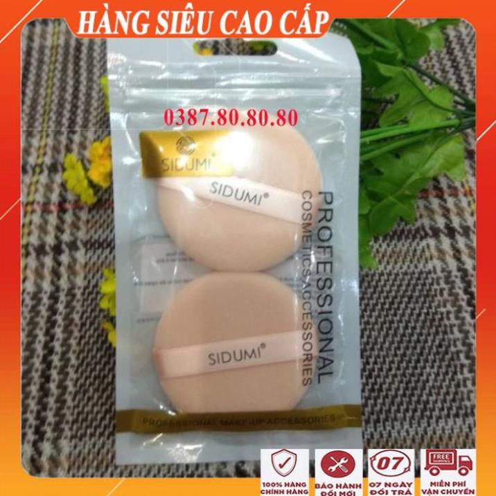 [FreeShip - HÀNG CAO CẤP] Sét 2 bông đánh phấn phủ, phấn nén, phấn bột, phấn má cao cấp/ Bông phấn trang điểm sidumi