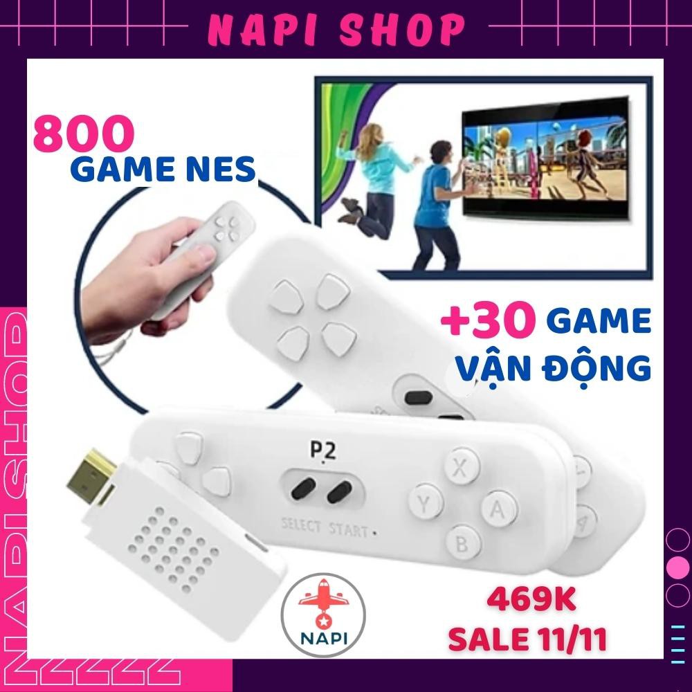 Máy chơi game stick NES 800 trò chơi + 30 Game vận động điện tử 4 nút không dây HDMI Y2 FIT | BigBuy360 - bigbuy360.vn