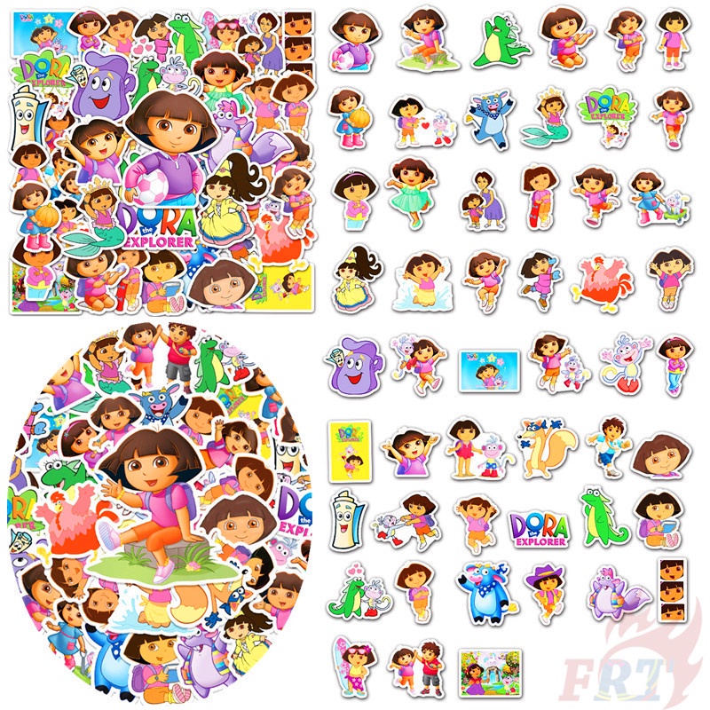 ❉ Hình Dán Dora The Explorer Series 01 ❉ Bộ 50 Miếng Dán Chống Thấm Nước Thời Trang
