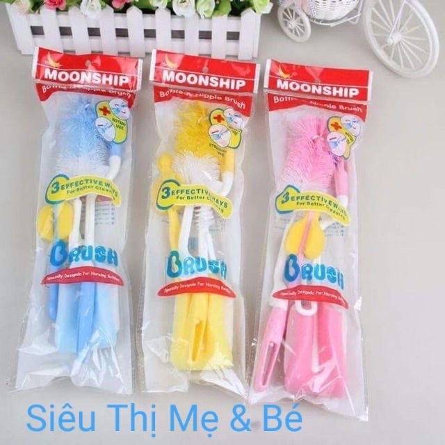 Bộ cọ rửa bình sữa 4 chi tiết sơ sinh