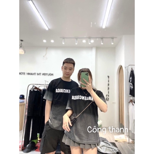 Áo Thun Loang Đen Unisex Phông Form Rộng Ngắn Tay In Hình Cá Tính Nam Nữ Ulzzang HOT