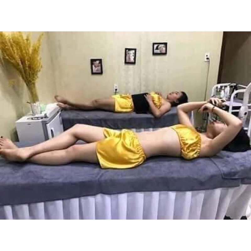 Bộ đùi lụa mặc giảm béo, xông hơi cho spa chất mát, form to thoải mái