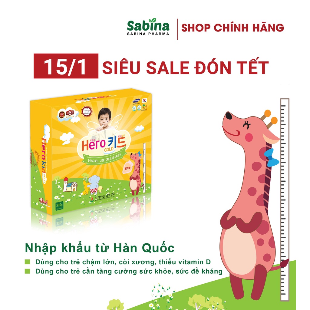 Chính Hãng Siro HEROKID GOLD cho trẻ chậm lớn, còi xương, thiếu vitamin D