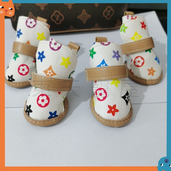 Thời Trang set 4 Đôi Giày Đi Mưa Chống Thấm Nước Dành Cho Thú Cưng