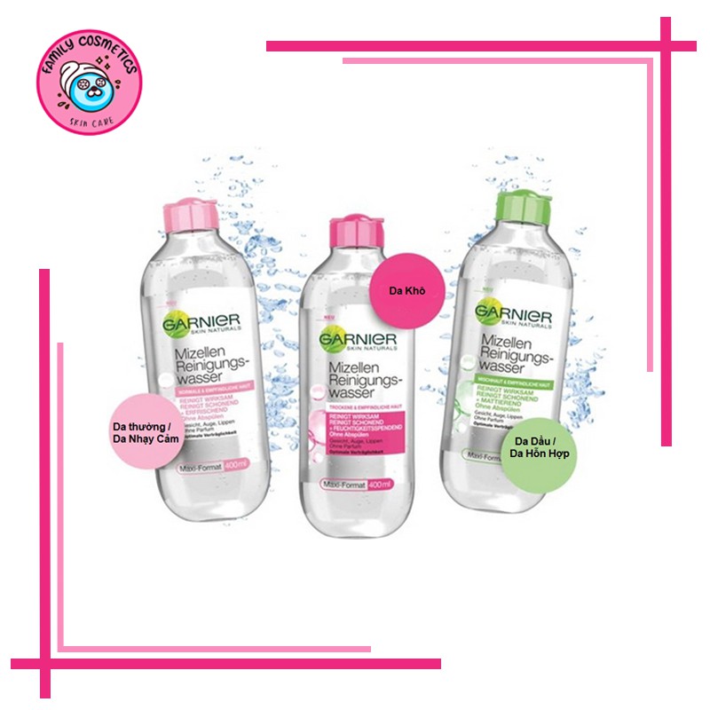 Nước Tẩy Trang GARNIER Pháp 400ml - Family Cosmetics