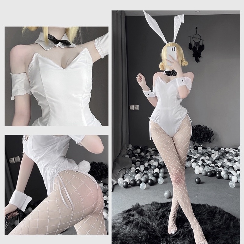 LL2474 - White Rabbit - Bodysuit Thỏ Trắng Siêu Dễ Thương Đu Trend Tiktok