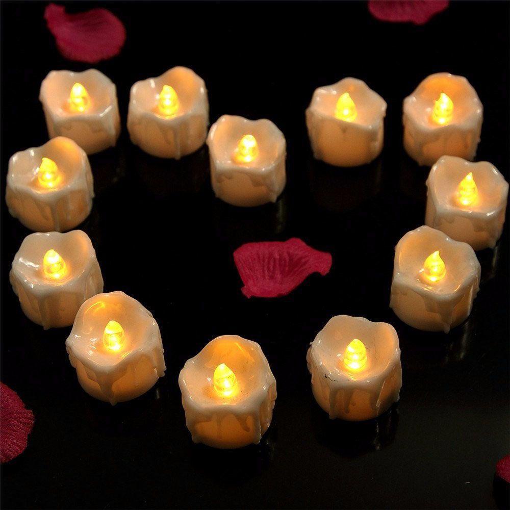 1 Nến Điện Tử Ánh Sáng Vàng Dùng Trang Trí Nhà Cửa Dịp Halloween