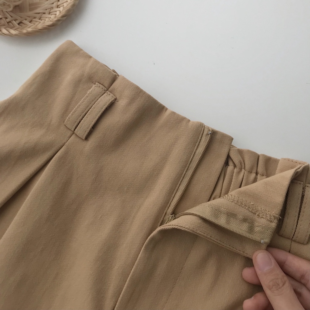 Quần Đùi PHALA Kaki Nữ JEM CLOSET Kèm Belt Chất Vải Dày Dặn Phối Đồ Siêu Hack Dáng 2936