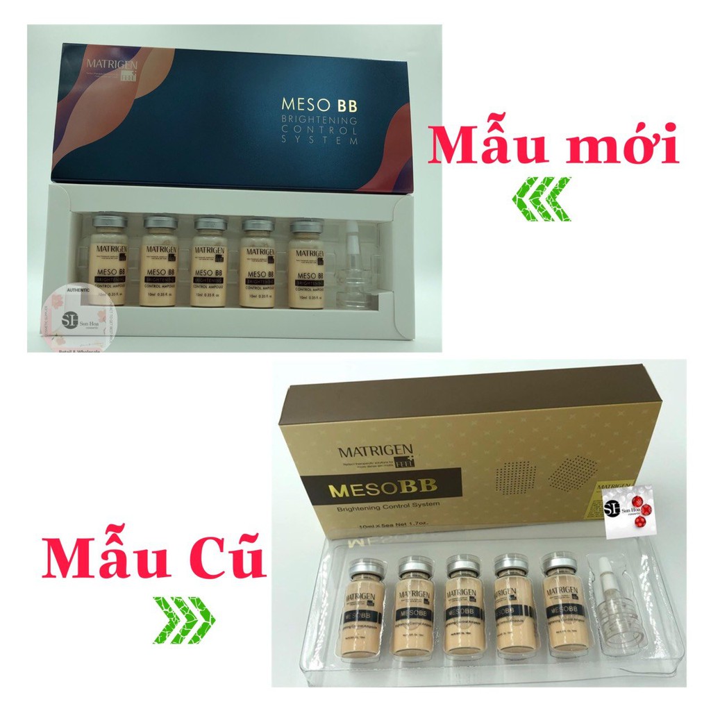 Serum cấy phấn mesowhite MESO BB MATRIGEN Hàn Quốc lọ 5ml dùng trong spa BB mẫu mới