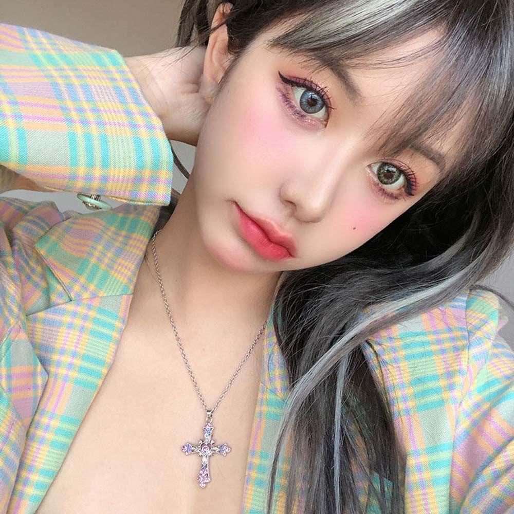 Dây Chuyền Bằng Thép Không Gỉ Mặt Trái Tim Đính Đá Màu Sắc Thời Trang Phong Cách Hàn Quốc Dành Cho Nữ|Dây Chuyền Xương Đòn / Nhiều Màu