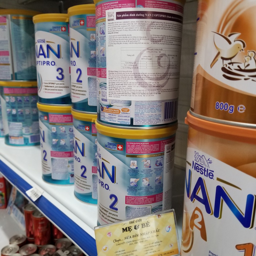 Sữa Nan Nga đủ số 1,2,3,4 800g,400g[DATE 2023]