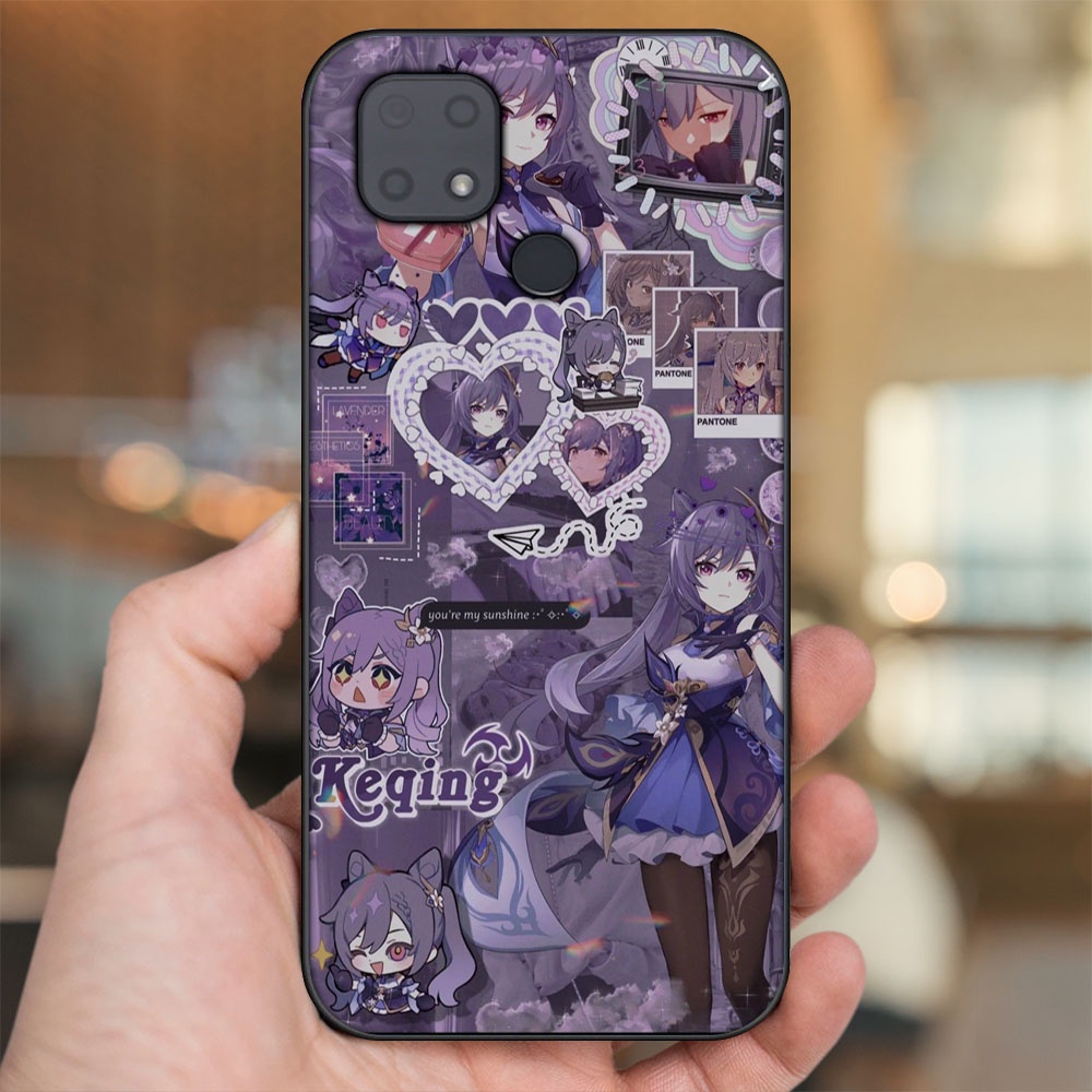 Ốp lưng Xiaomi Redmi 10C viền đen in hình Keqing Genshin Impact