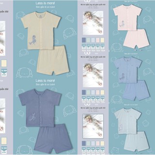 Bu SALE Bộ cộc quần ngắn thêu hình rùa