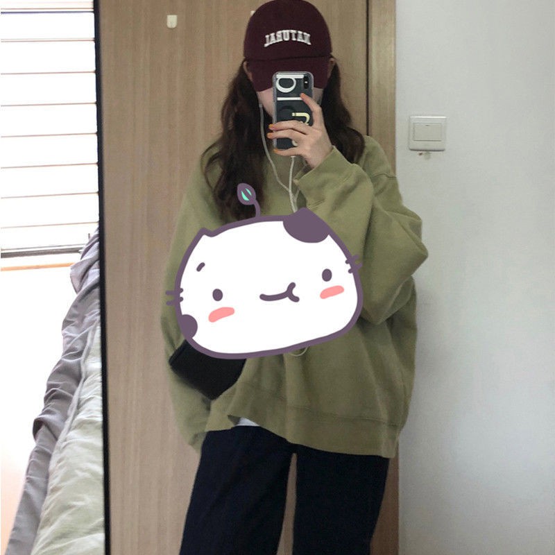 Áo nỉ nữ dài tay có mũ thời trang Hàn | BigBuy360 - bigbuy360.vn