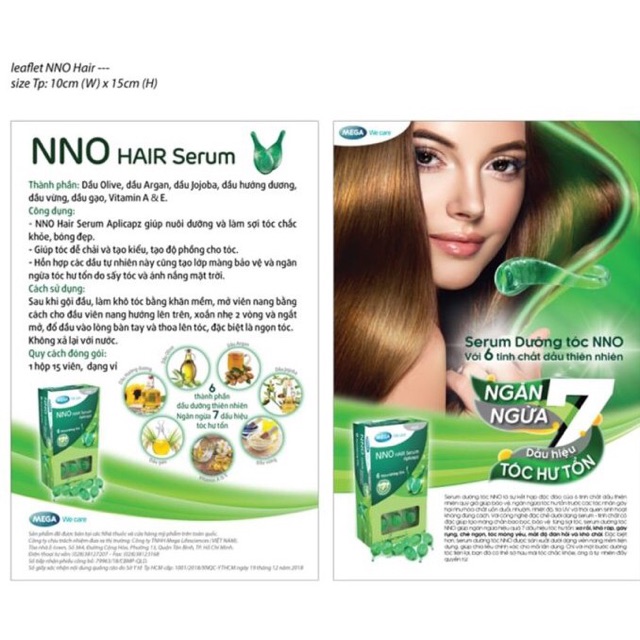 Serum dưỡng tóc NNO Hair Serum Aplicapz - Hộp 15 viên