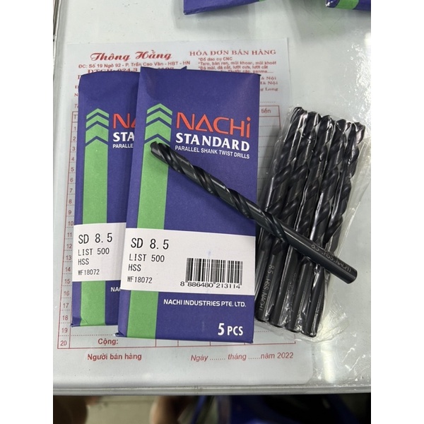 Mũi Khoan thép Nachi List 500 từ phi 12 đến 13mm, Hàng chính hãng chất lượng cao