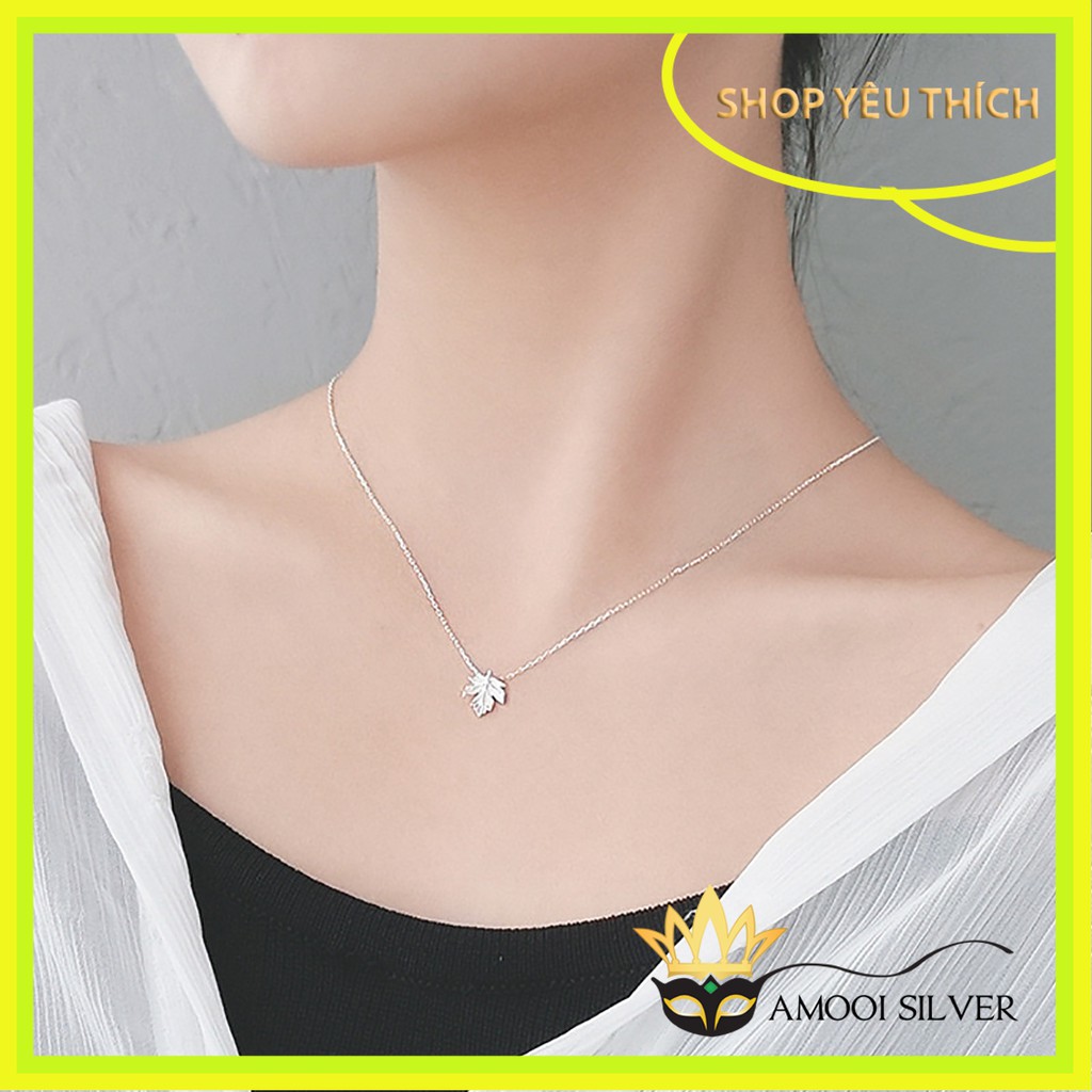 Dây chuyền bạc S925 lá phong - Amooi Silver AD61