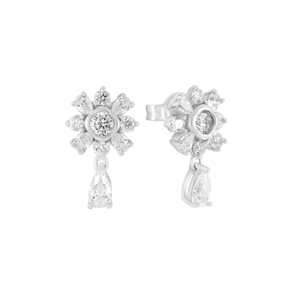Bông tai Bạc đính đá ECZ PNJSilver XMXMW000036