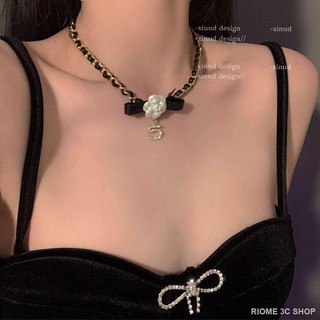 Dây chuyền choker thiết kế hoa trà thời trang mùa xuân tôn xương đòn dành cho nữ